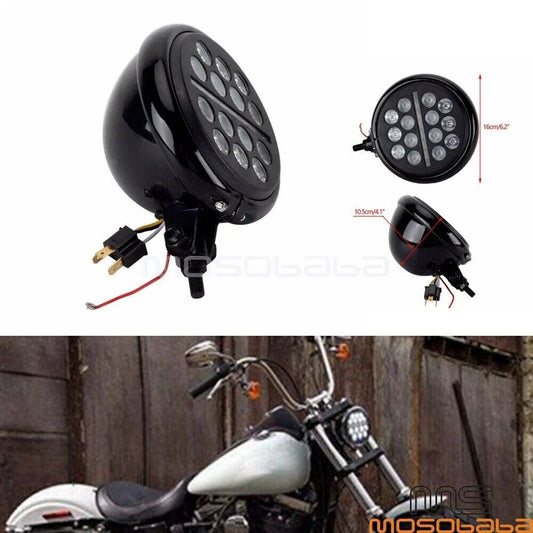 5.75" LED Headlight & Headlamp Bucket for Harley Softail, Street Glide, Sportster
