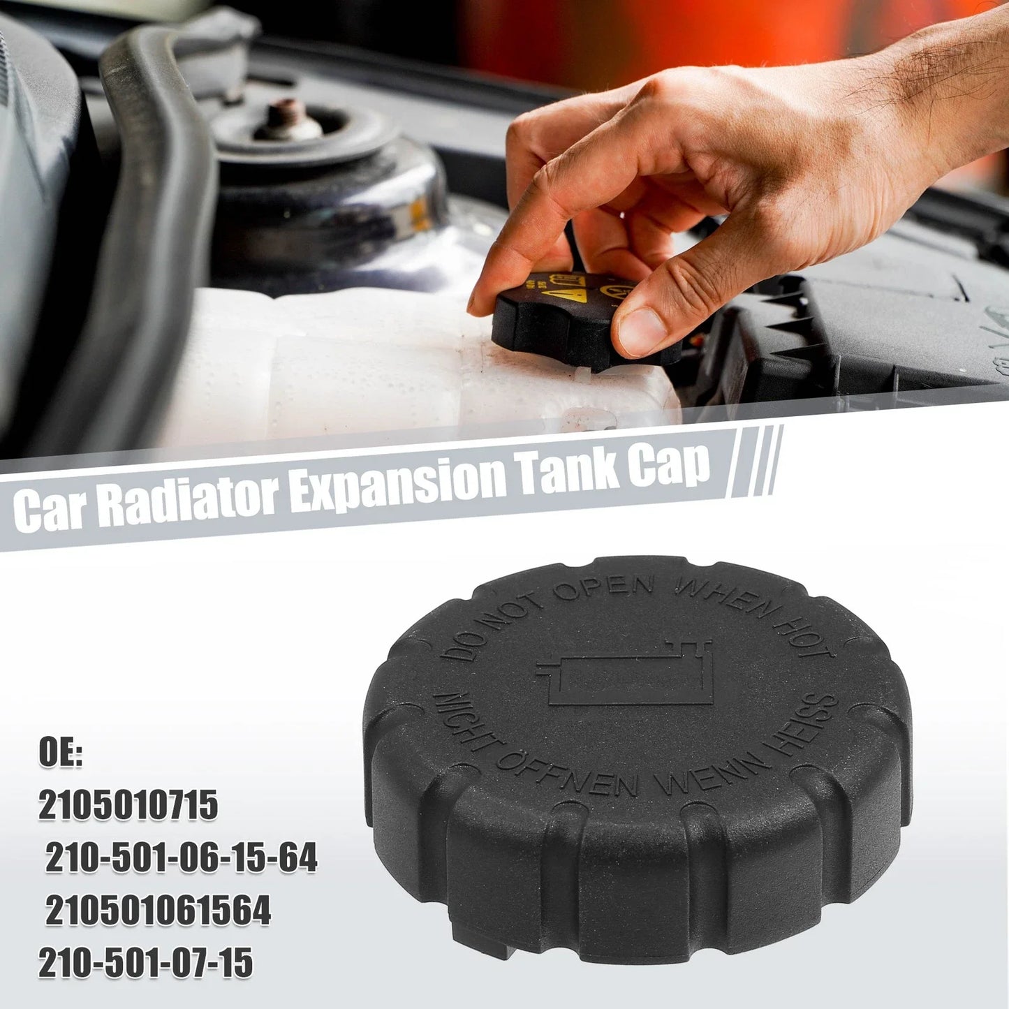 Radiator Coolant Reservoir Tank Cap for Mercedes-Benz C-Class (1994-2015)