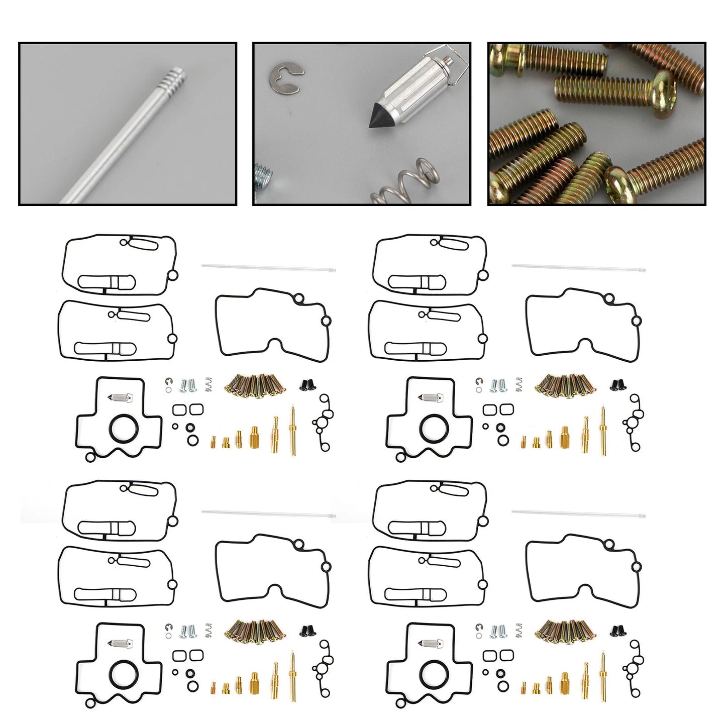 4X Carburetor Repair Kit for Yamaha YFZ450 (2004–2009)