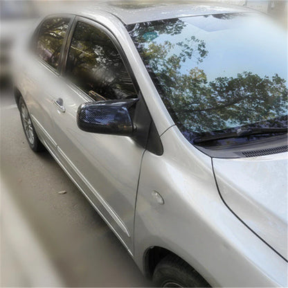Carbon Fiber Look Rearview Mirror Cap Cover Trim Set for 2007-13 Toyota Corolla