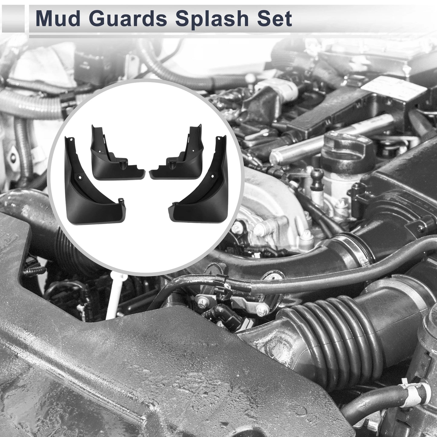 Set of 4 Mud Flaps Splash Guards for Audi Q2 (2018–2021)