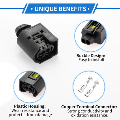2-Pin Wiring Harness Connector Plug Female for BMW