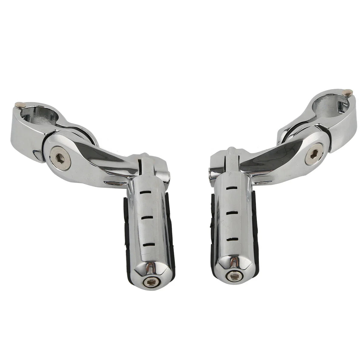 1 1/4" Highway Bar Short Angled Footpegs for Harley Electra Street Glide (2007-2023)