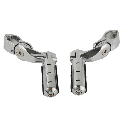 1 1/4" Highway Bar Short Angled Footpegs for Harley Electra Street Glide (2007-2023)