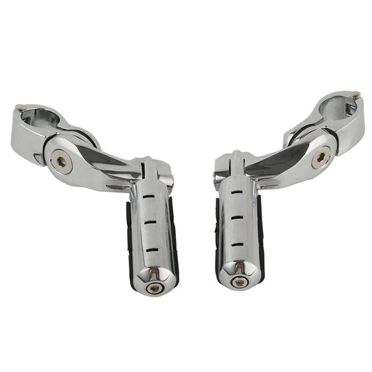 1 1/4" Highway Bar Short Angled Footpegs for Harley Electra Street Glide (2007-2023)
