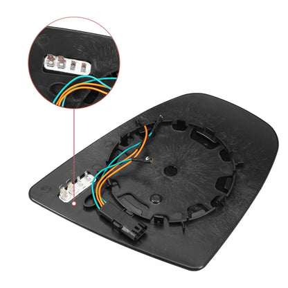 Left Heated Rear View Mirror Glass with Backing Plate for BMW X5 X6