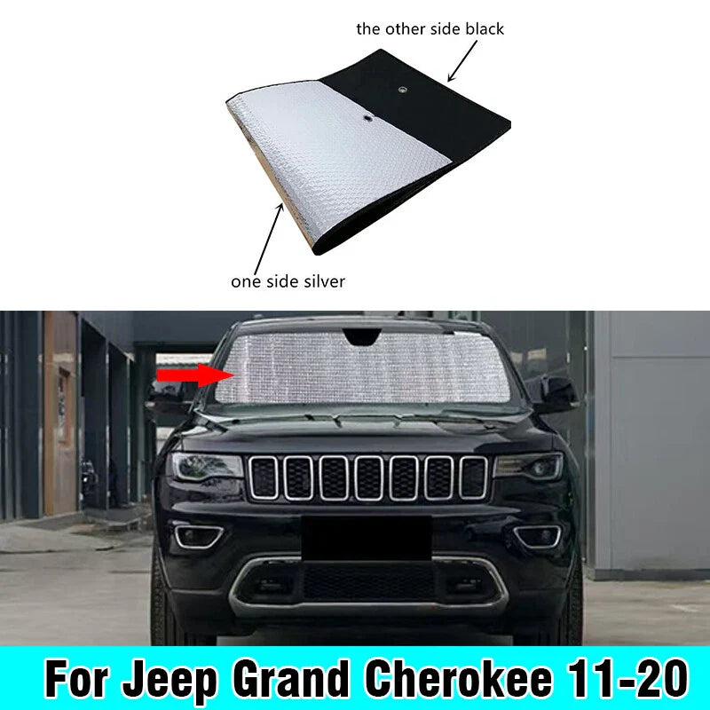 Front Windshield Privacy Sunshade for Jeep Grand Cherokee (2011–2020)