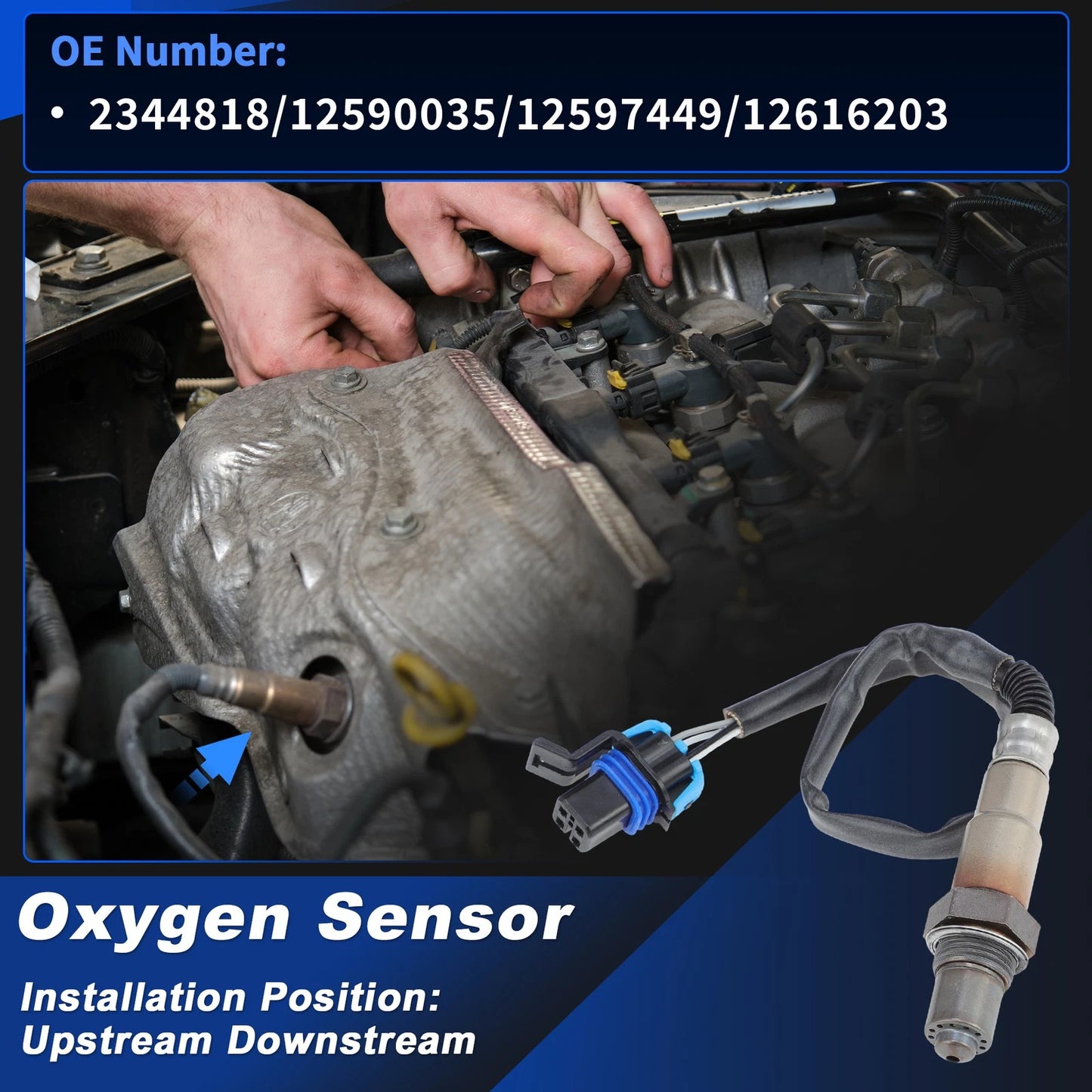 Oxygen Sensor Set of 2 for Cadillac CTS V6 3.6L (2005–2019)