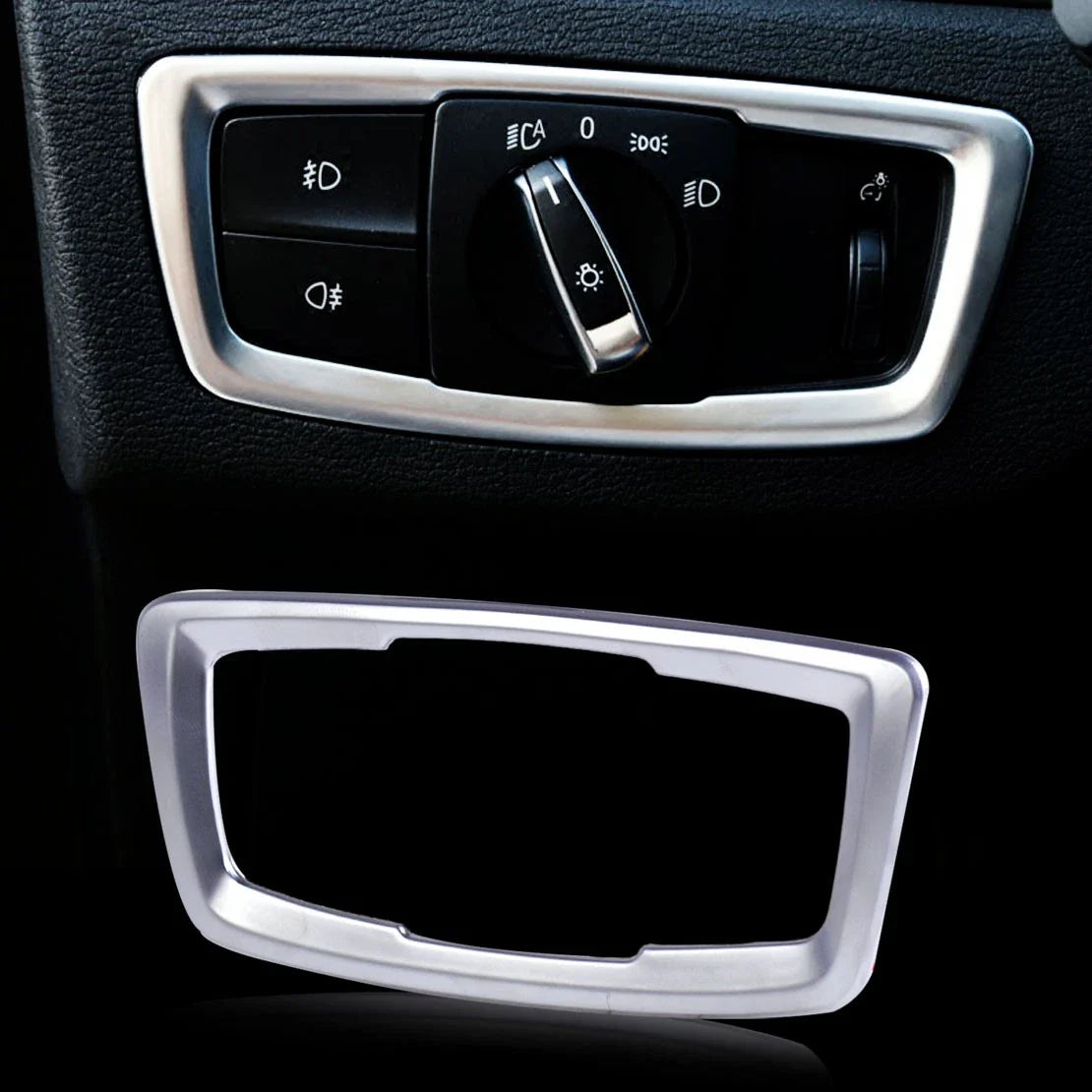 Chrome Headlight Light Switch Bezel Cover Trim for BMW X1 (2016-2023)
