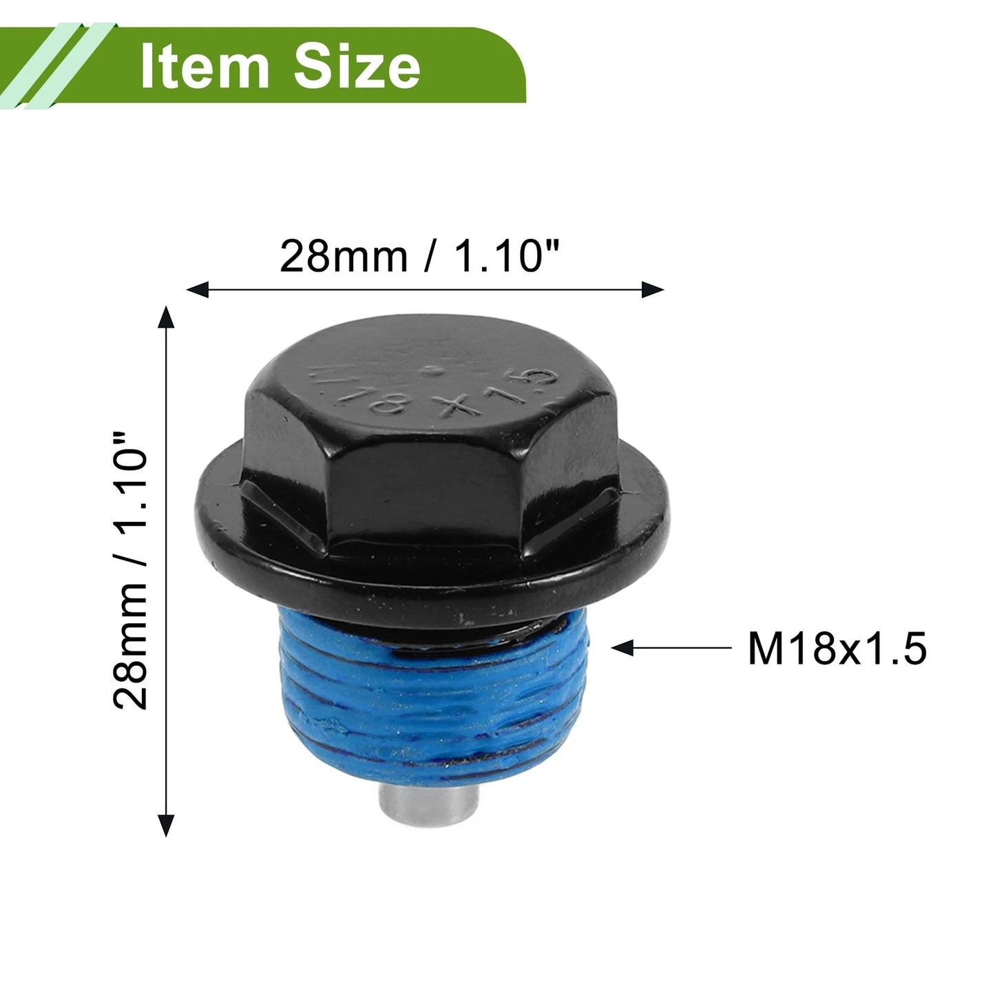 Set of 2 M18x1.5 Aluminum Oil Drain Plug with Gasket for Car Motorcycle