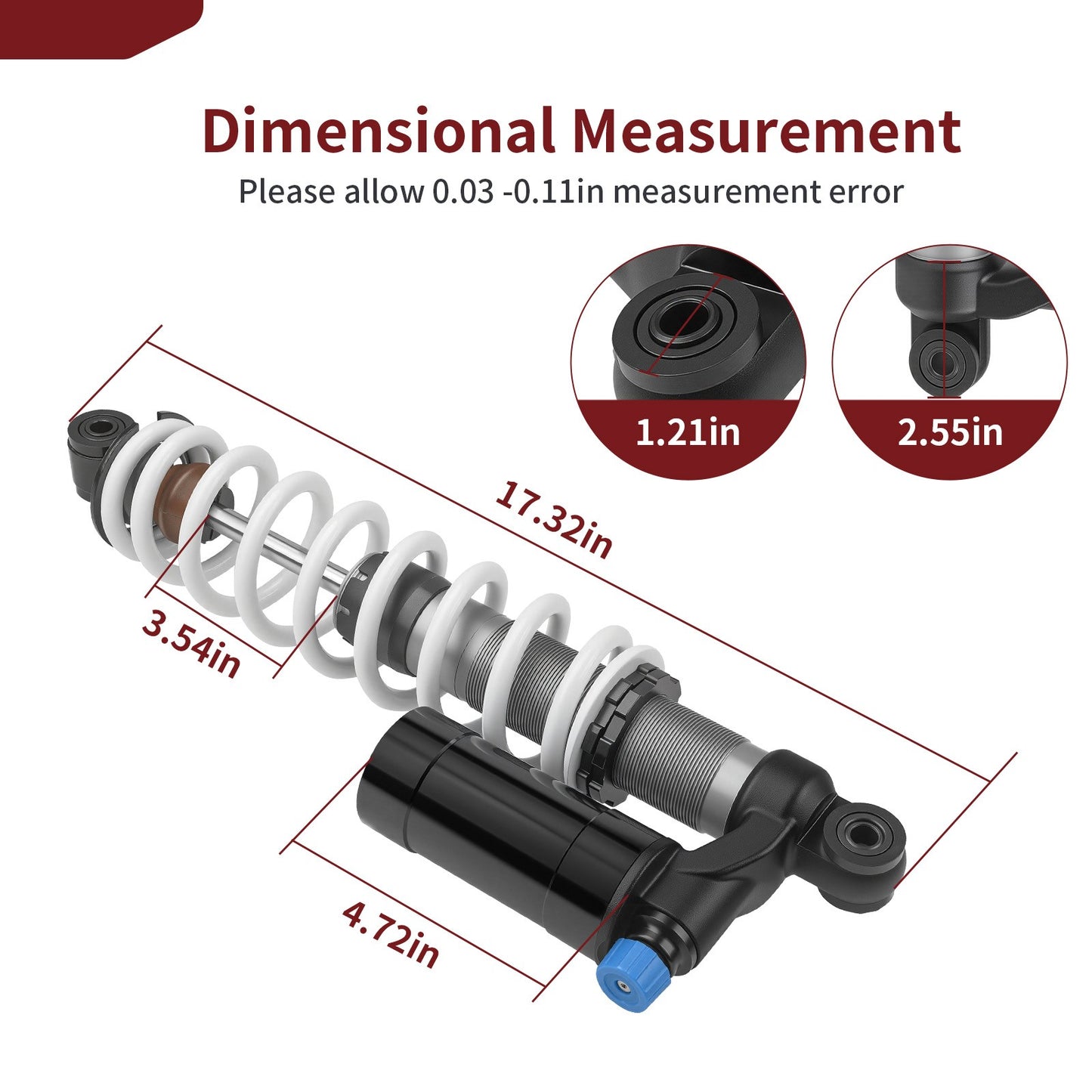Set of 2 Front Shock Absorbers for Polaris Scrambler 850 (2013–2025)