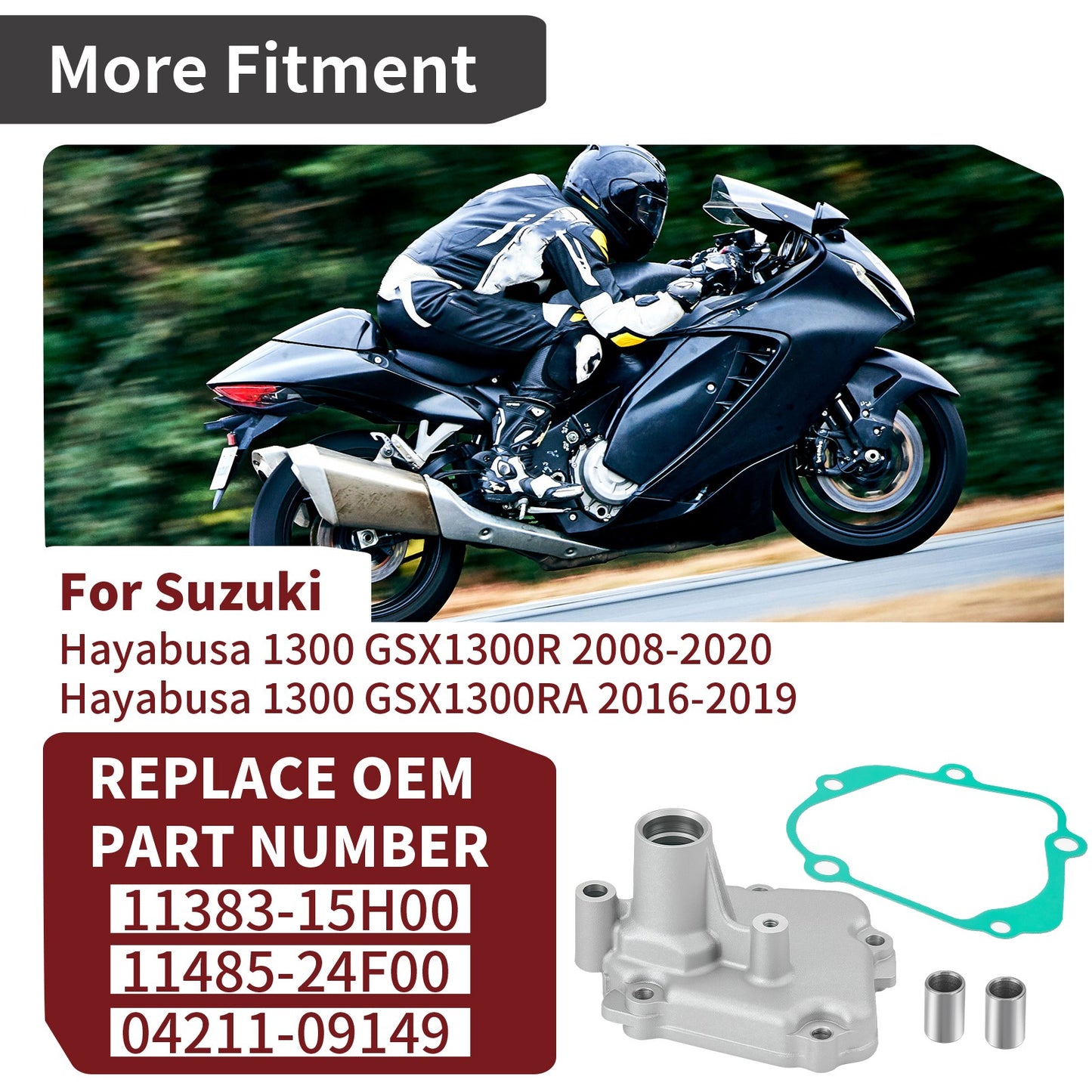 Gear Shifter Cover with Gasket for Suzuki Hayabusa GSX1300R (2008–2020)