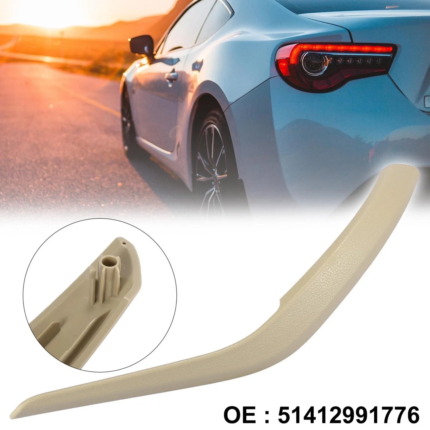 Door Handle Panel Pull Trim Cover for BMW X1 Beige (2010-2016)