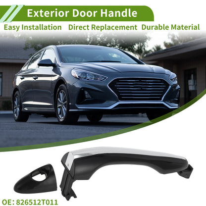 Exterior Door Handle for Hyundai (No. 826512T011) Black Silver Front Left