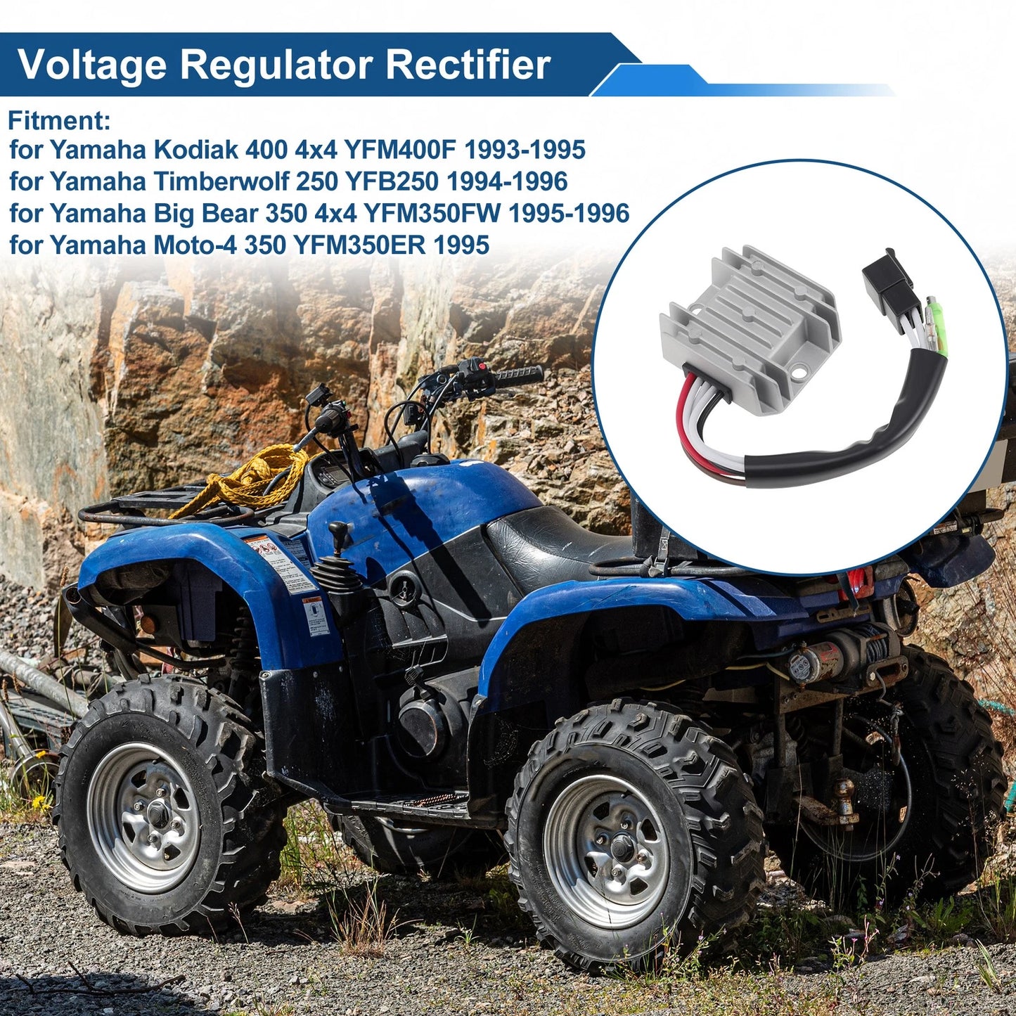 4GB819600000 Voltage Regulator Rectifier for Yamaha Kodiak 400 4x4 (1993–1995)