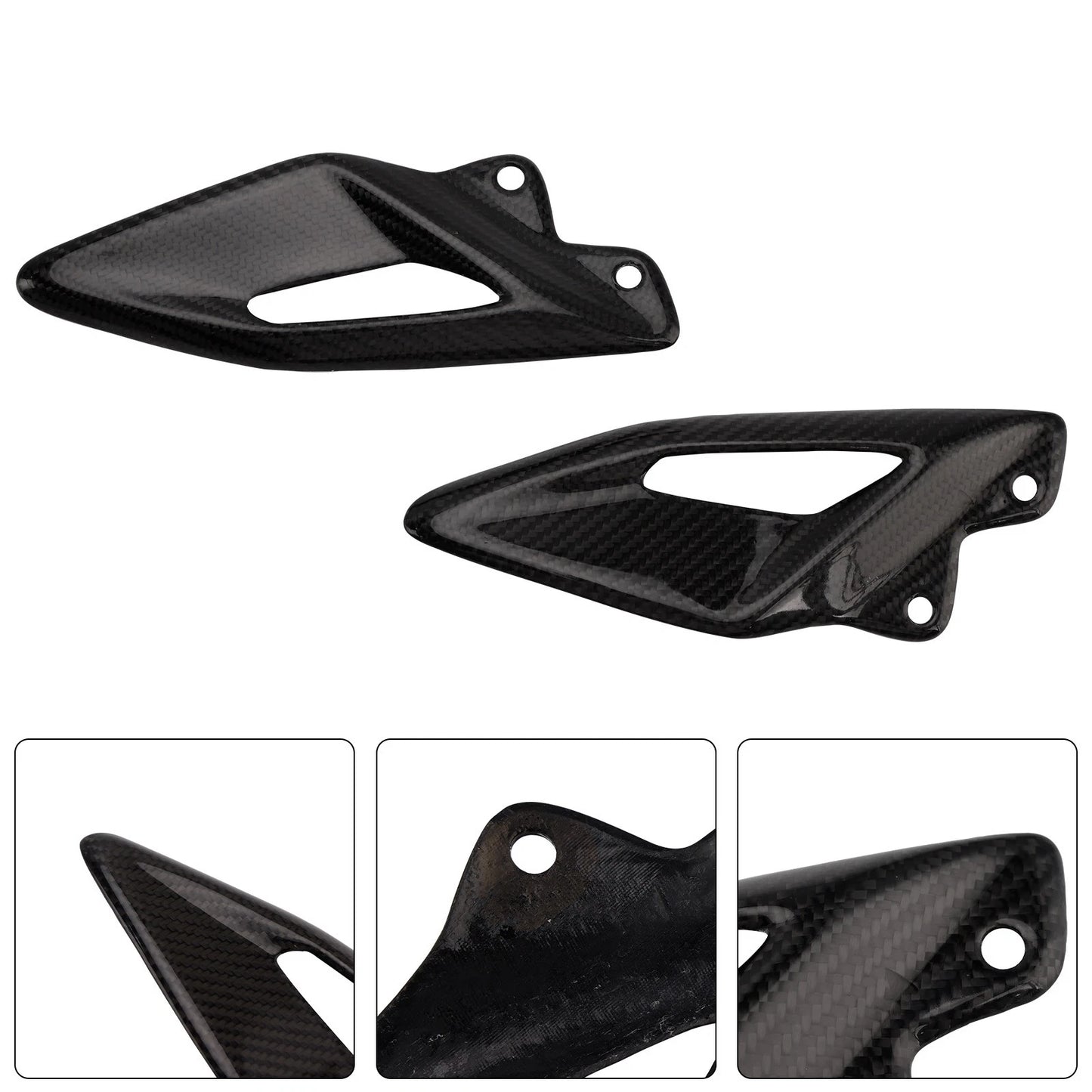 Real Carbon Fiber Foot Protection Board for Street Triple 765 RS (2016–2022)