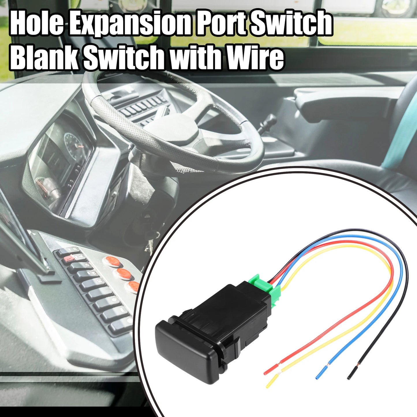 Hole Expansion Port Switch Blank with Wire for Toyota Alphard (2015–2023)
