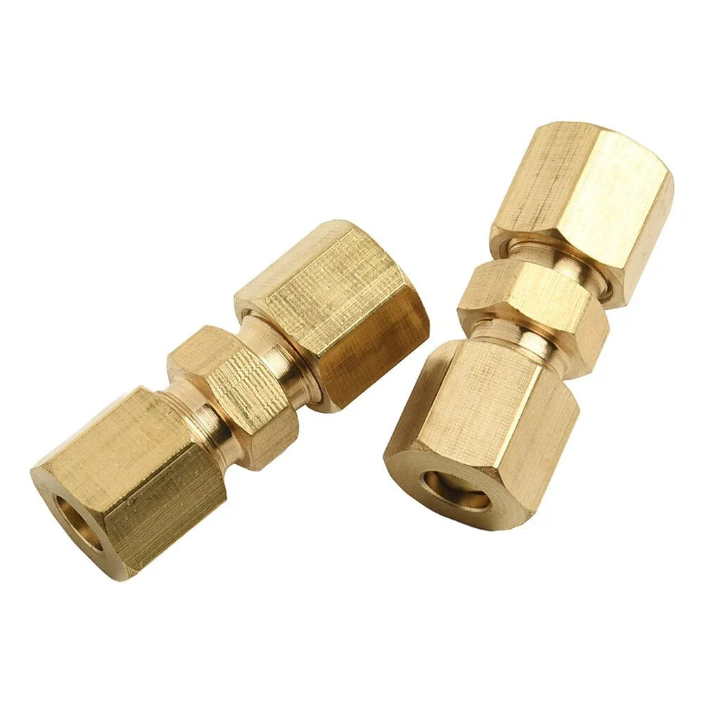 Brass Brake Line Compression Fitting Unions / 10 PCS