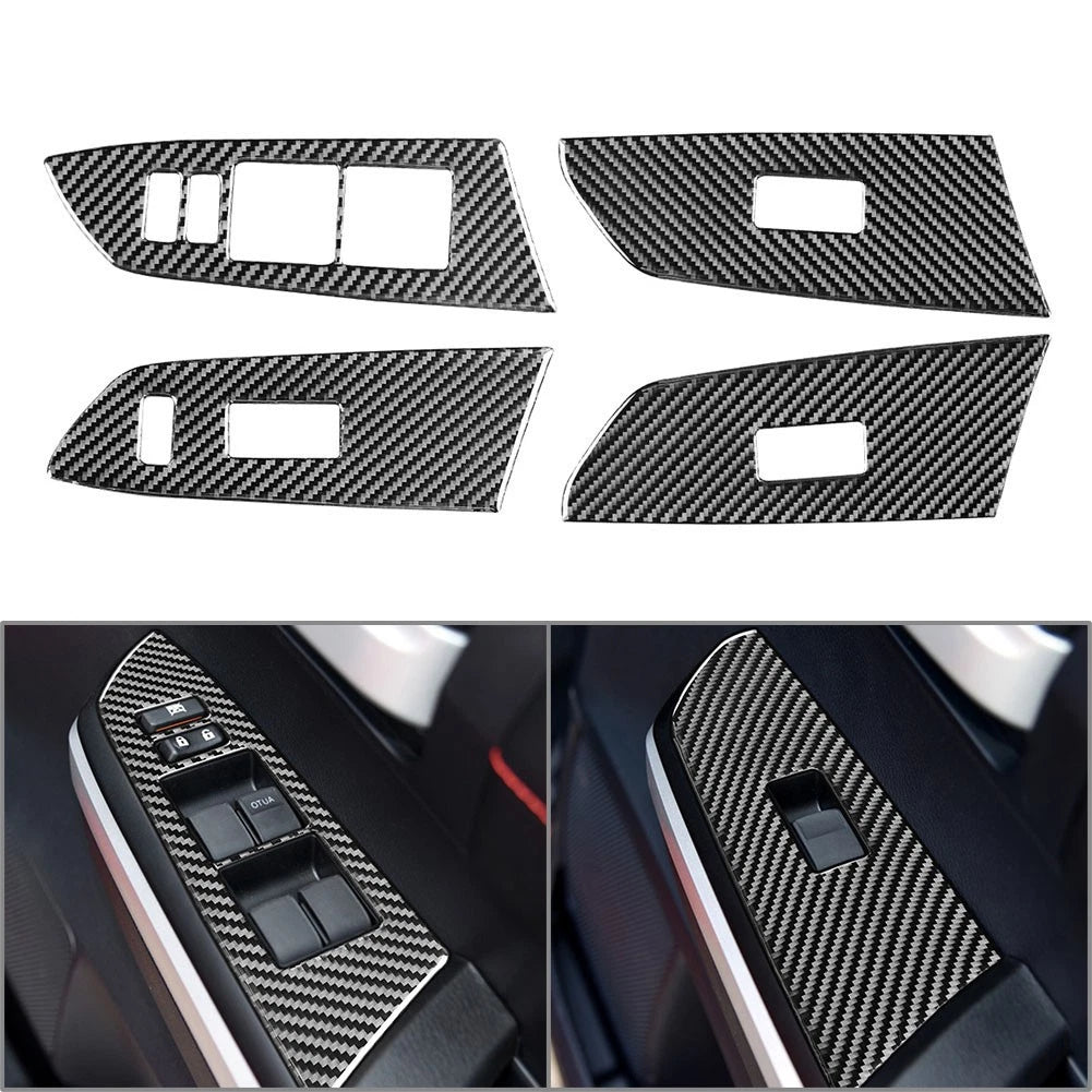 Carbon Fiber Red Key Fob Shell Case for Toyota Alphard RAV4 Hilux