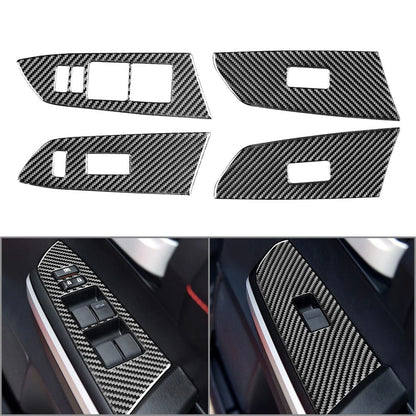 Carbon Fiber Red Key Fob Shell Case for Toyota Alphard RAV4 Hilux