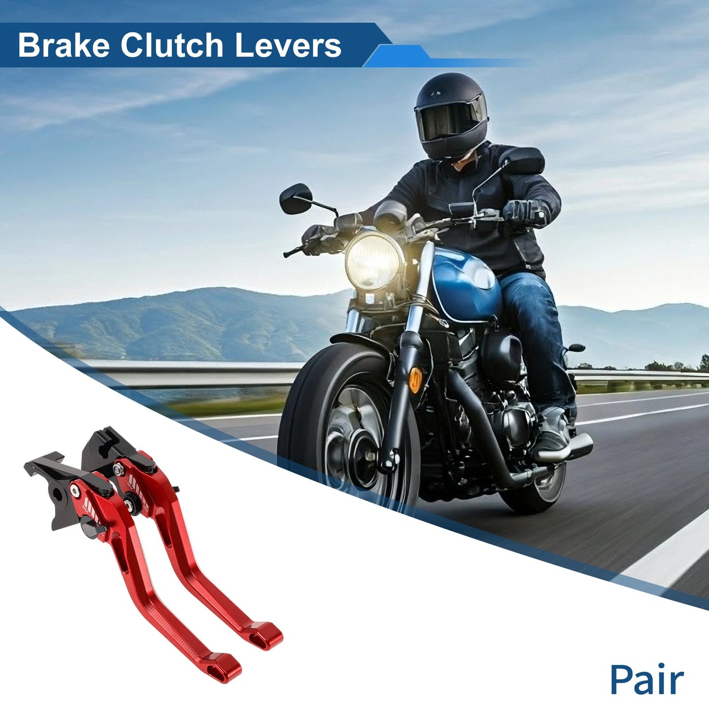 Short Brake Clutch Levers for Suzuki GSXR600 (1997–2003) Red 1 Pair