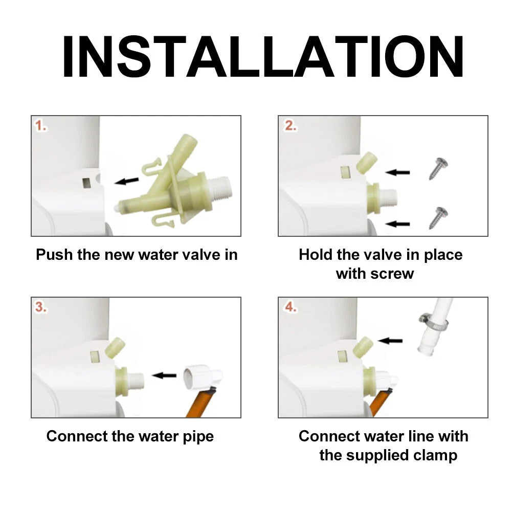 Toilet Water Valve & Flush Ball Seal for Dometic RV