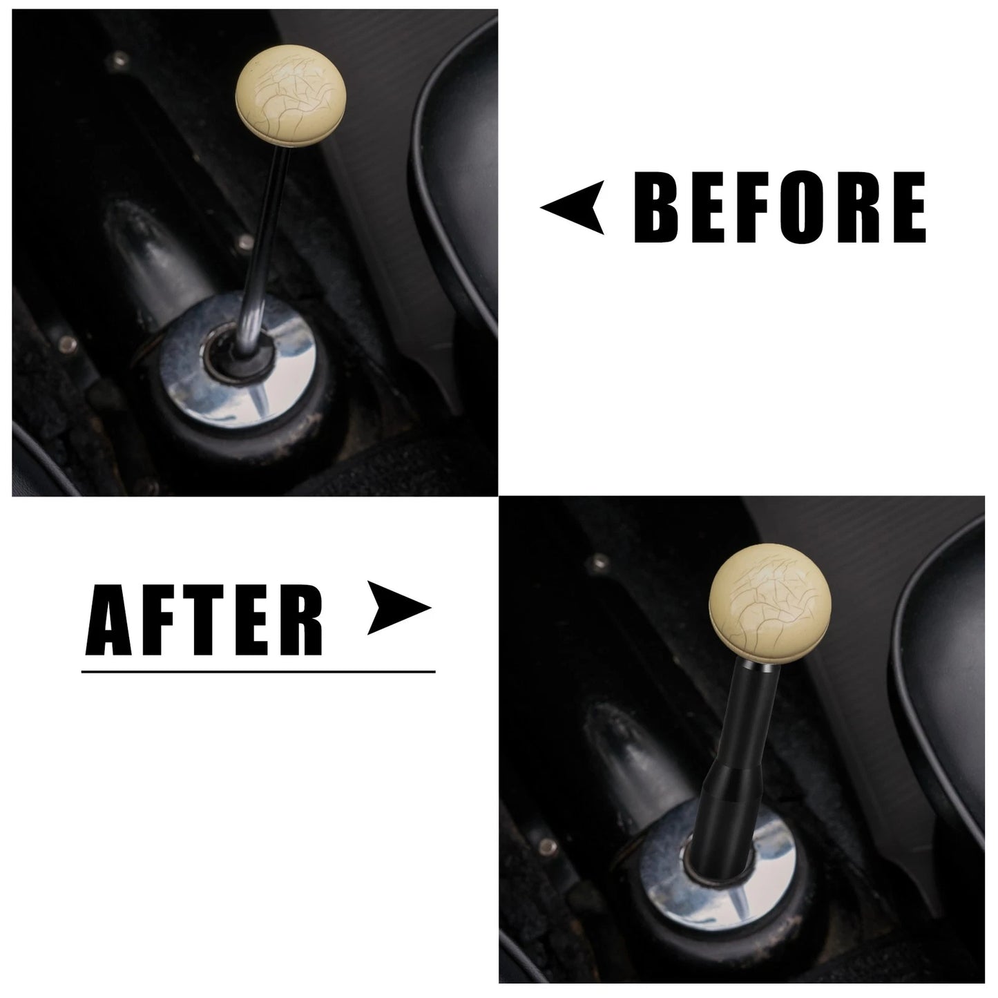 Shift Knob for Universal Vehicles (10cm, Aluminum Alloy, Black)