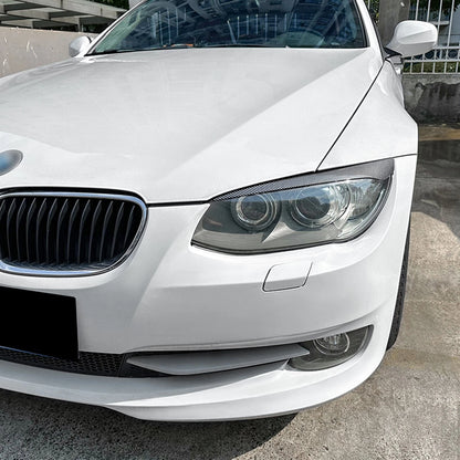 1 Pair Headlight Eyelid Covers for BMW E92 E93 (2010-2012) Carbon Style