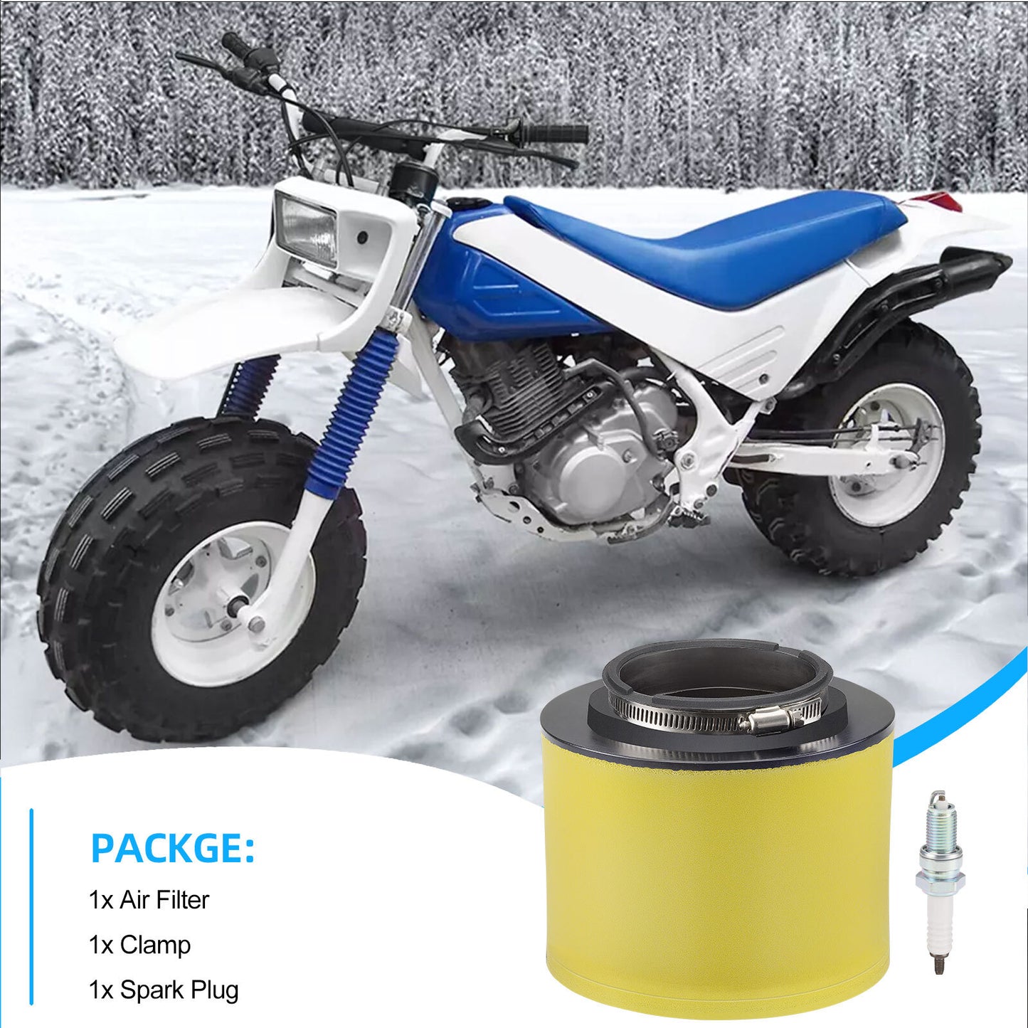 Air Filter and Spark Plug for Honda TR200 Fat Cat (1986–1987)