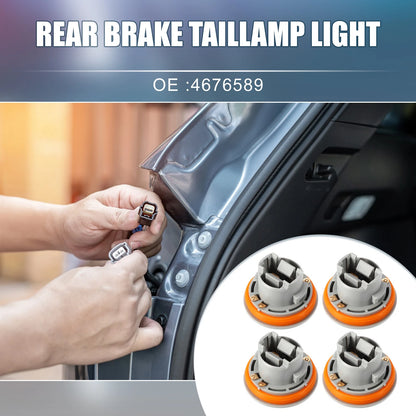 Set of 4 Rear Brake Taillamp Light Bulb Sockets for Dodge Durango (1998–2003)