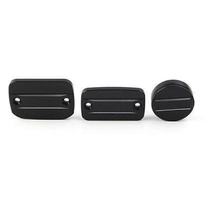 Black Front Brake Clutch Fluid Reservoir Cap & Rear Brake Cover for Scrambler 1100