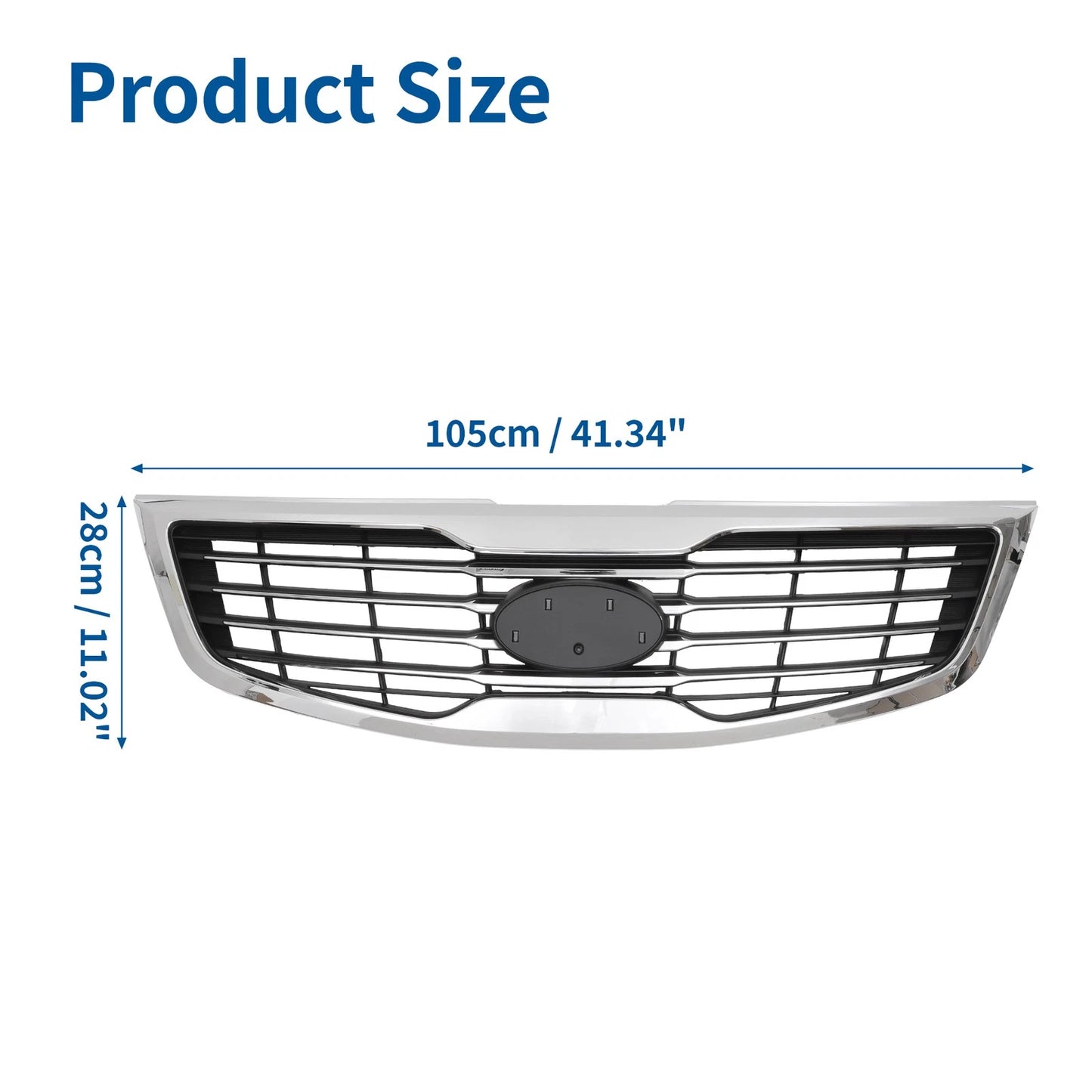 Front Hood Bumper Grille for Kia Sportage (2011–2012) No.863503W010 Black