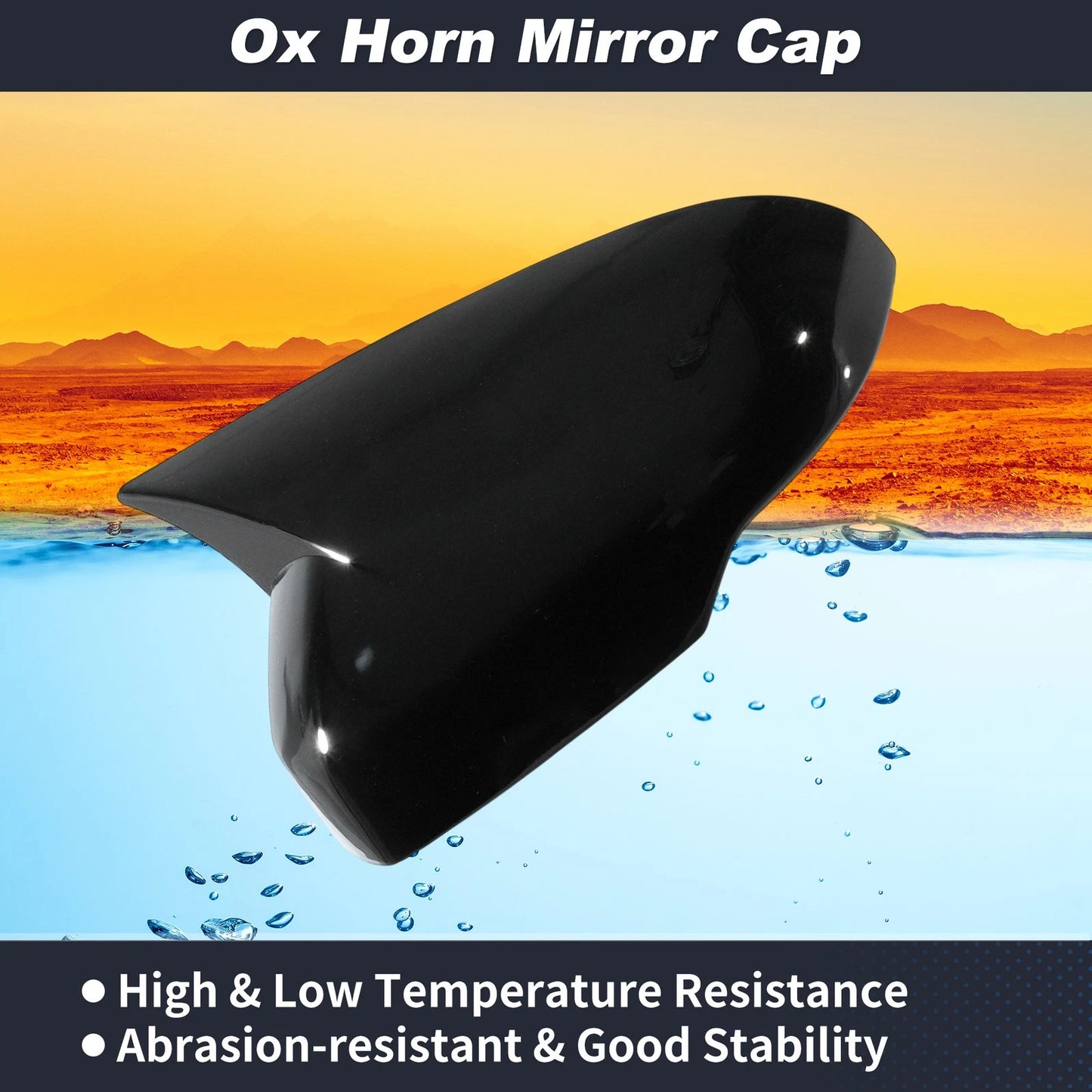2PCS Ox Horn Rear View Mirror Cover for Honda CRV (2023–2025)