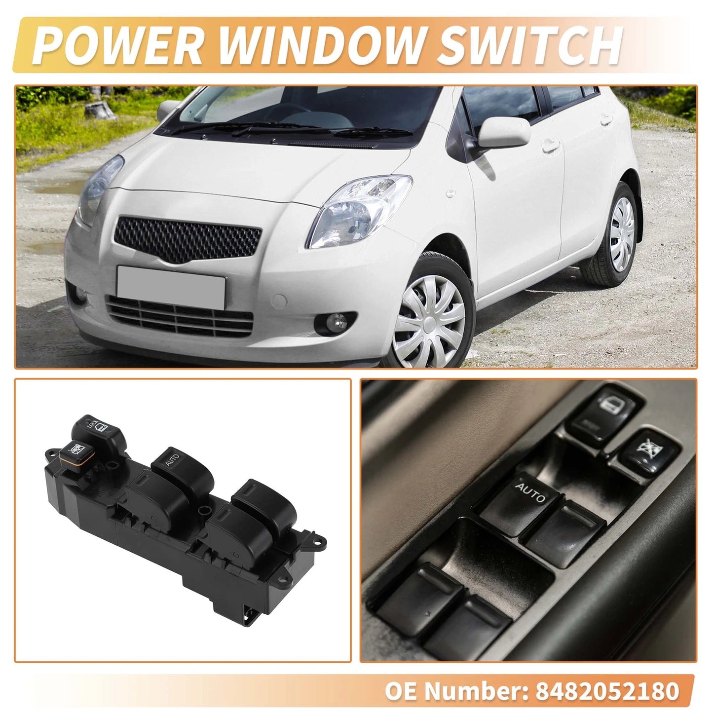 Power Window Switch for Toyota Yaris (1999–2005) No. 8482052180