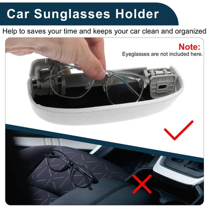 Sunglasses Case for Porsche Macan Eyeglasses Holder Storage Box Suede Grey