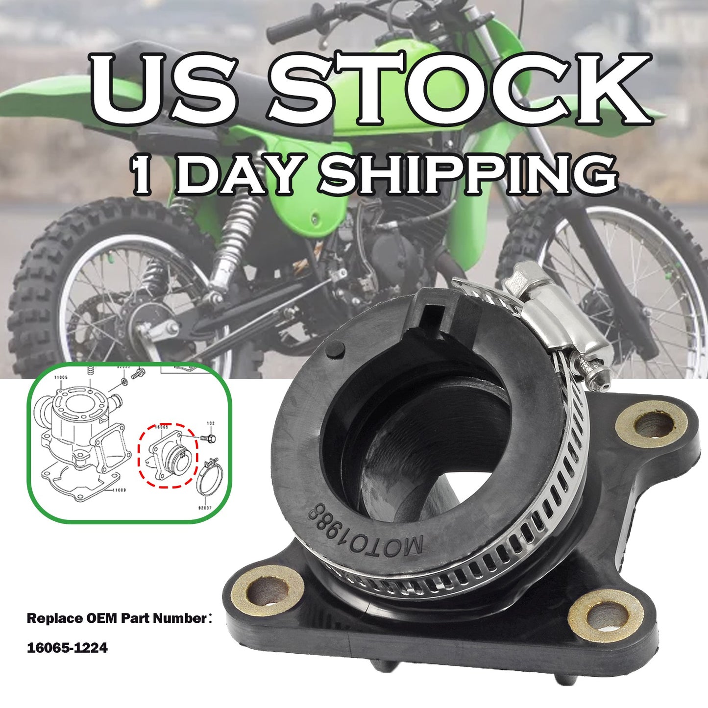 Intake Manifold Boot for Kawasaki KX80 KX100 (1991–2000)