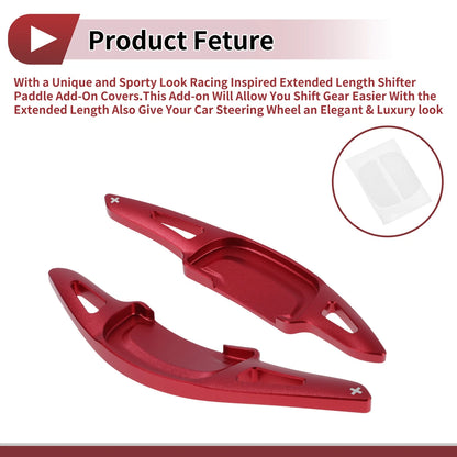 Set of 2 Red Aluminum Alloy Steering Wheel Paddles for Mazda Axela (2020–2021)