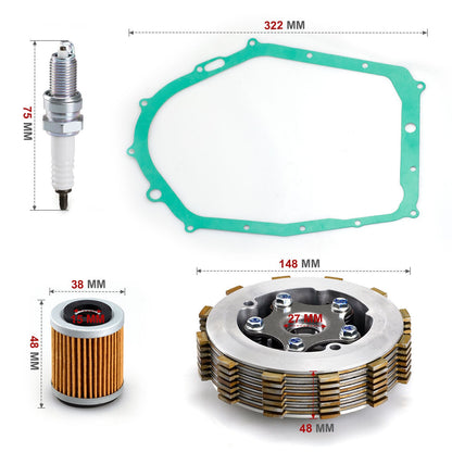 Clutch Assembly with Gasket Kit for Yamaha MOTO-4 YFM350 (1987–1995)