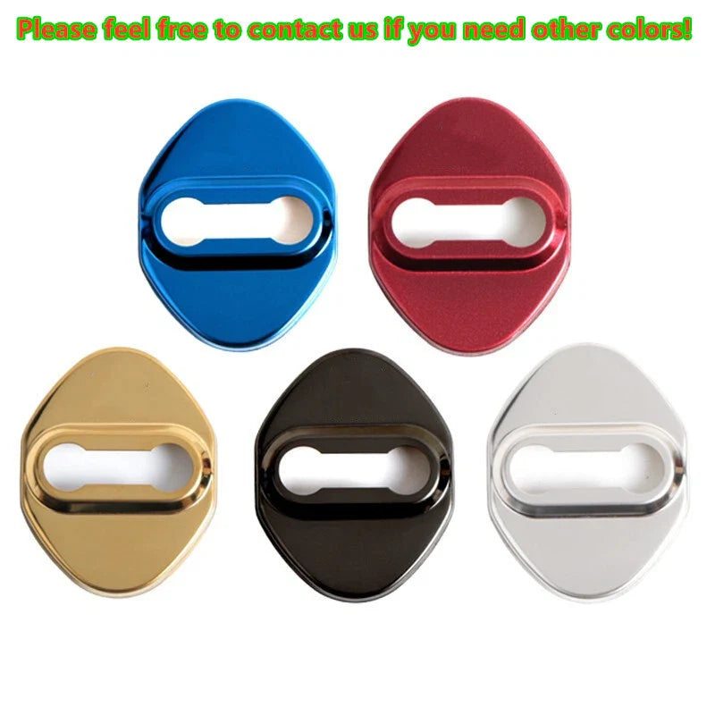 4x Red Accessories Door Lock Protective Cover Trim for Honda Civic (2001–2023)