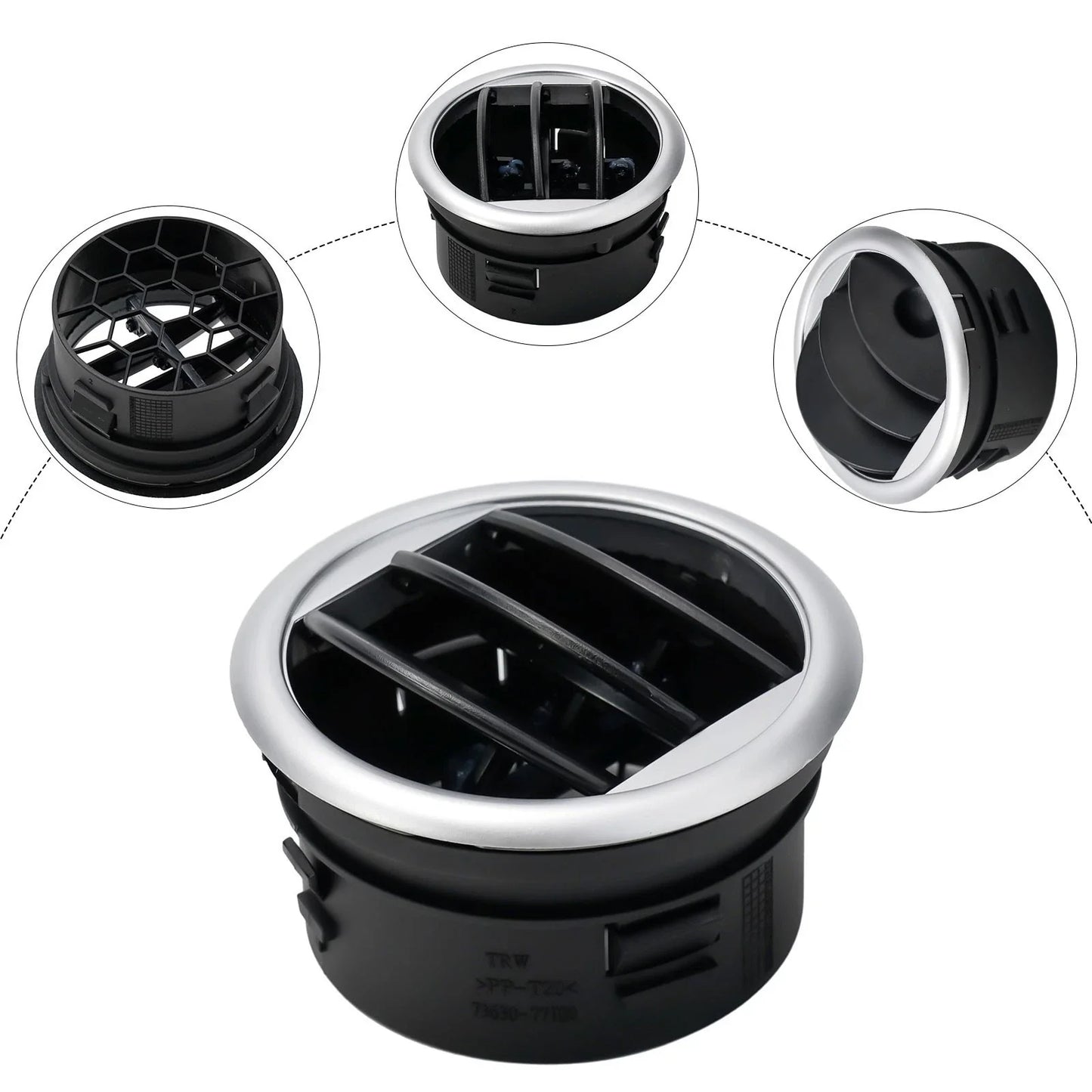 Black Plastic Air Vent Replacement for Lifan 320 Air Conditioning Outlet