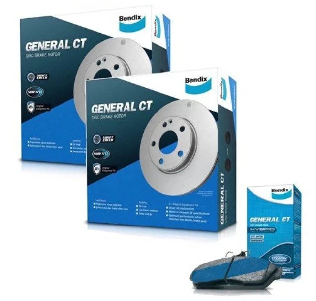 Set of 4 Bendix Rear Brake Pads and Rotors for Hyundai i30