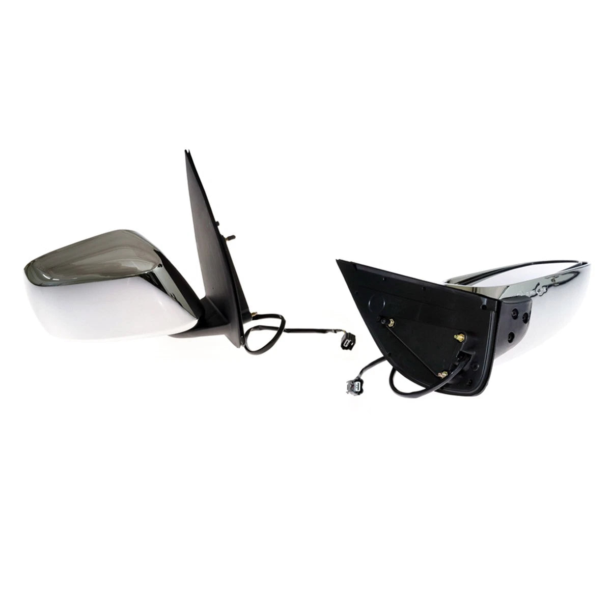 Chrome Electric Door Mirror Pair for Nissan Navara Frontier D40 (2005–2015)