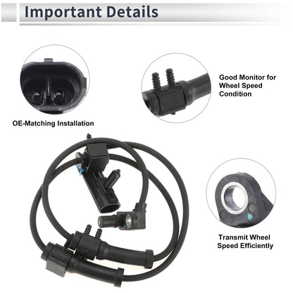 ABS Wheel Speed Sensor for Chevrolet Astro (2003–2005) 1 Pc Front Left/Right
