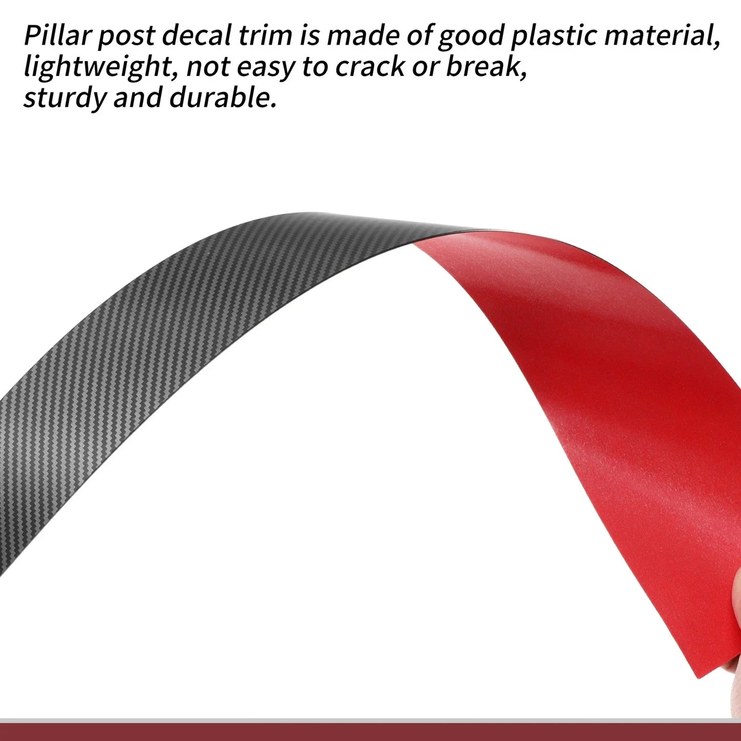 Door Pillar Window Trim Carbon Fiber Black for BMW 1-Series Hatchback (2008 - 2016)