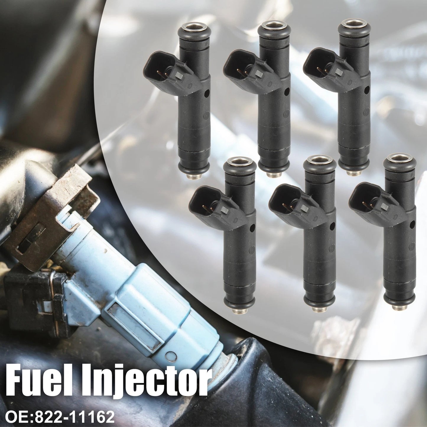 6X Fuel Injector Nozzle YR3E9F593A6A for Ford F-150 XL XLT (2002–2003)