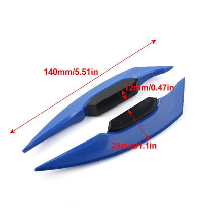 Universal Black Fairing Winglets Side Spoiler Deflector Air Wings - Pair