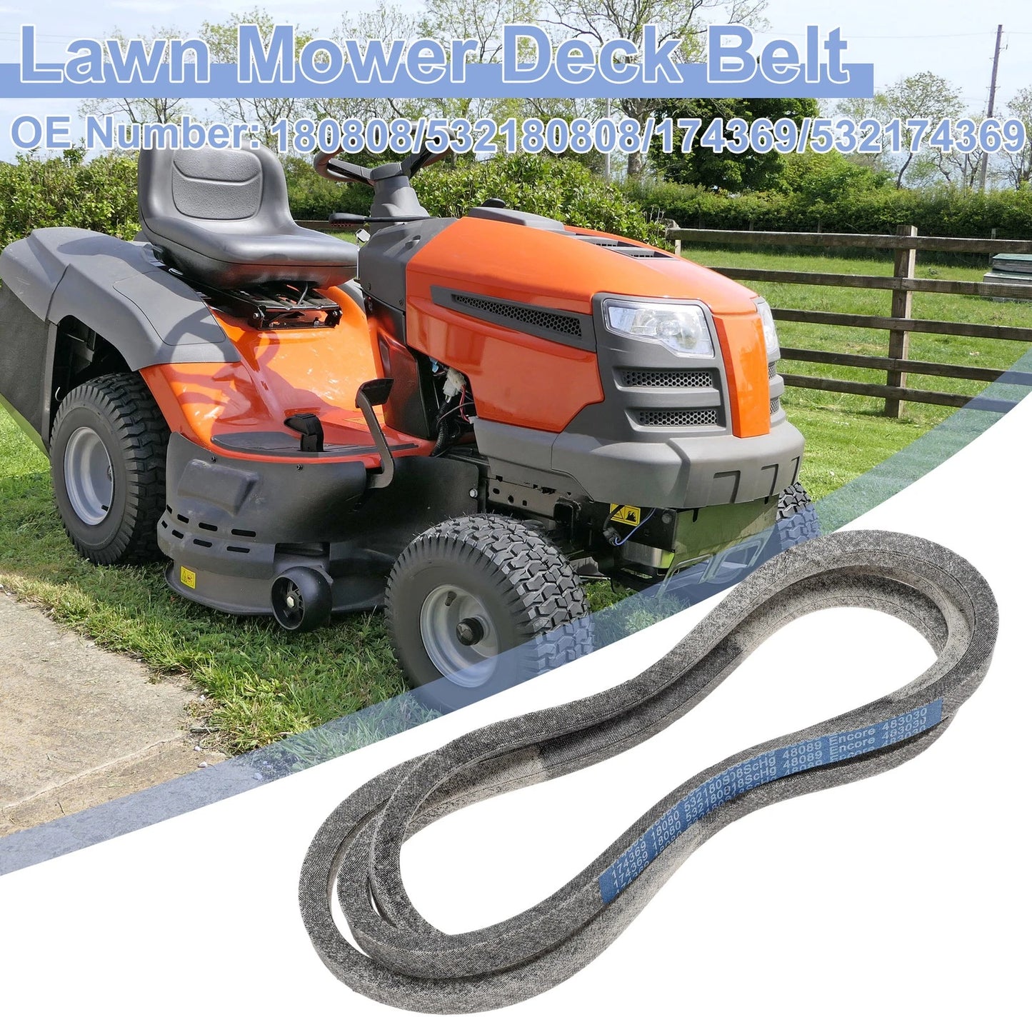 Lawn Mower Deck Belt No.180808/532180808 for Husqvarna GTH2248XP (2004–2008)