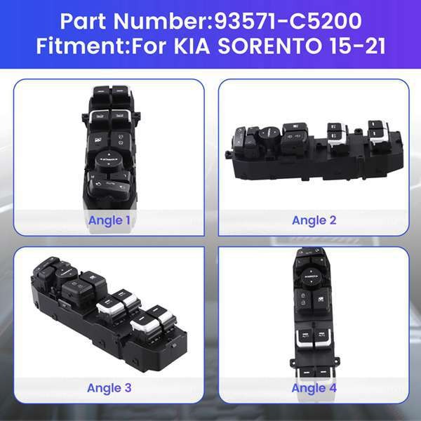 Left Front Master Power Window Switch for Kia Sorento (2015–2021)