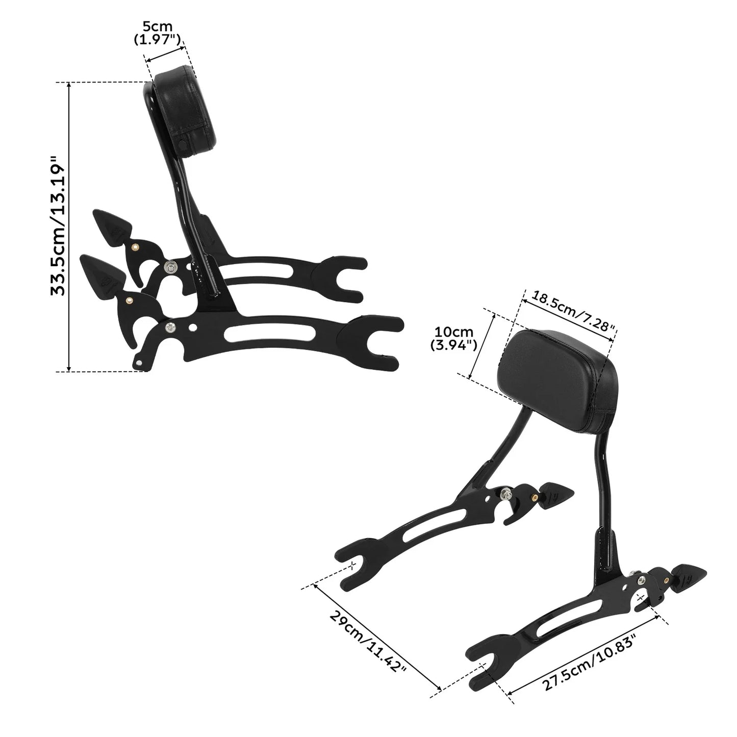 Passenger Sissy Bar Backrest Pad for Indian Chieftain (2014-2024)