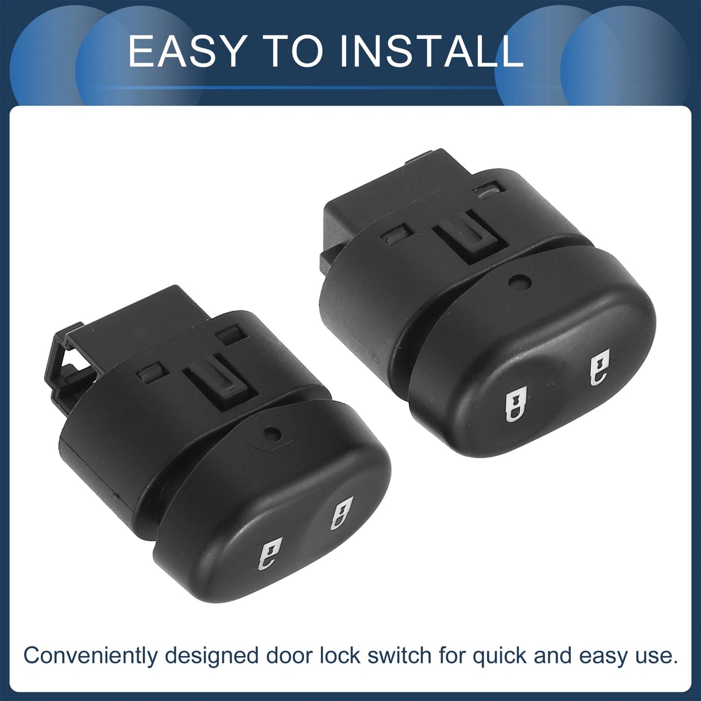 Set of 2 Car Door Lock Switches for Chevrolet Malibu (2008) No.15823977/15835662